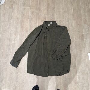L.L. Bean Olive Plaid Shirt